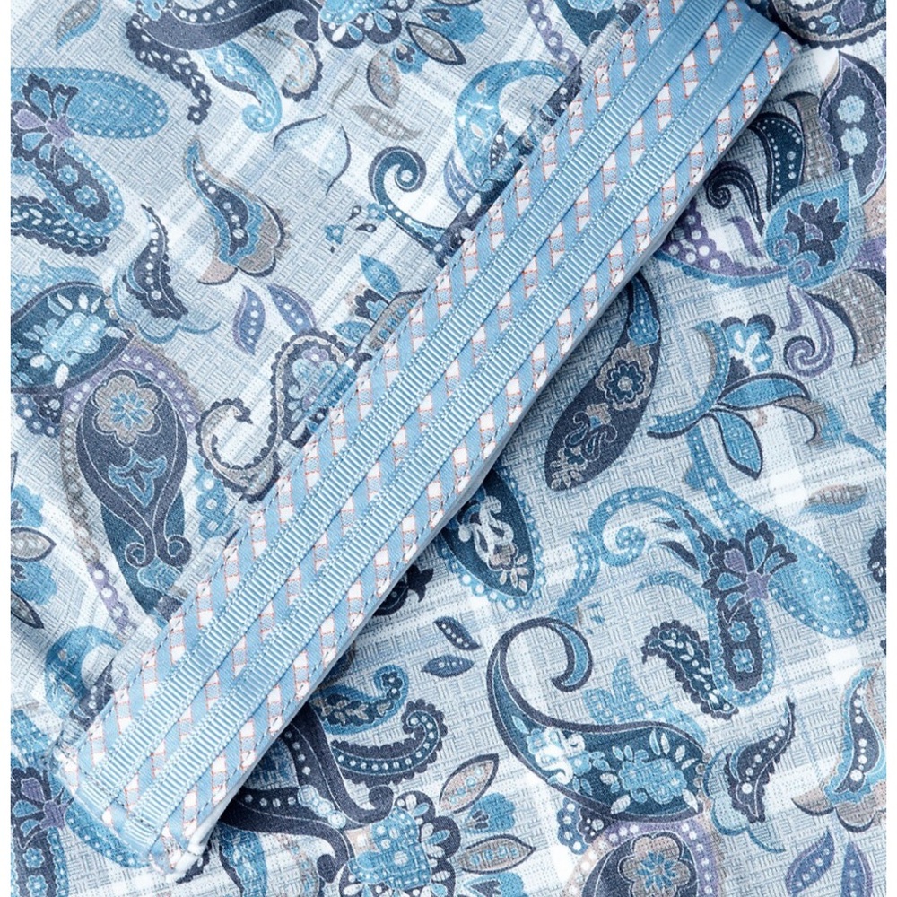 ROBERT GRAHAM ‘SHAW’ PLAID PAISLEY SHORT SLEEVE TAILORED FIT SHIRT - Picture 7 of 12